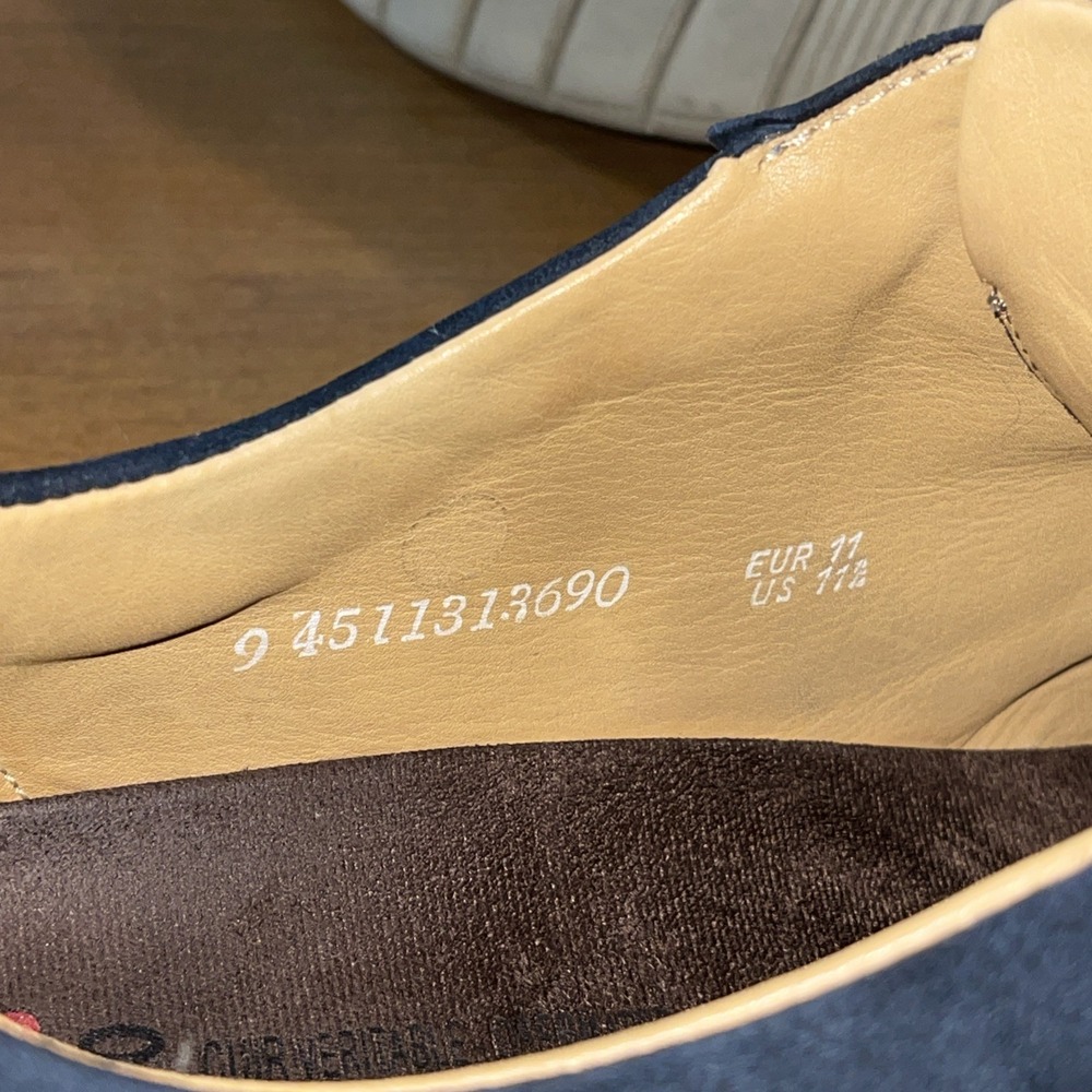 Mephisto Suede Casual Shoes Men 11.5 Navy Blue 9 4511313690 Runoff Jet - Picture 7 of 9